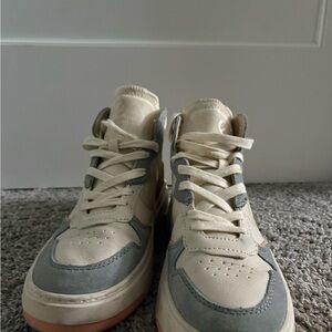 No Name Cream and Gray Sneakers